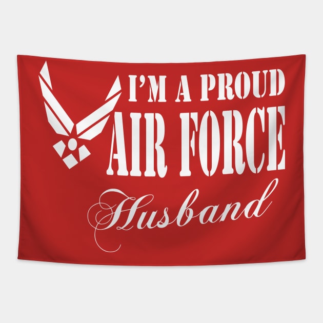 Best Gift for Husband - I am a Proud Air Force Husband Tapestry by chienthanit