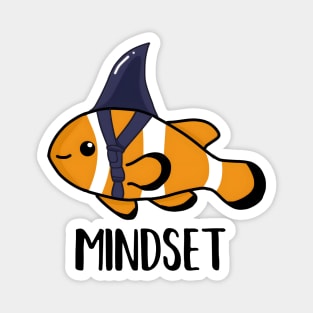 Motivational, Mindset is Everything Goldfish Shark Funny Magnet