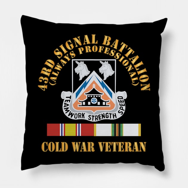 43rd Signal Battalion - Cold War Veteran - DUI w COLD SVC X 300 Pillow by twix123844