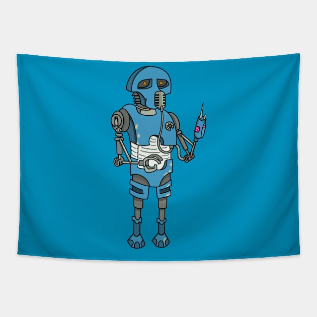 Med Droid Tapestry by NikInked