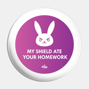 D.va - My Shield ate your homework Sticker Pin