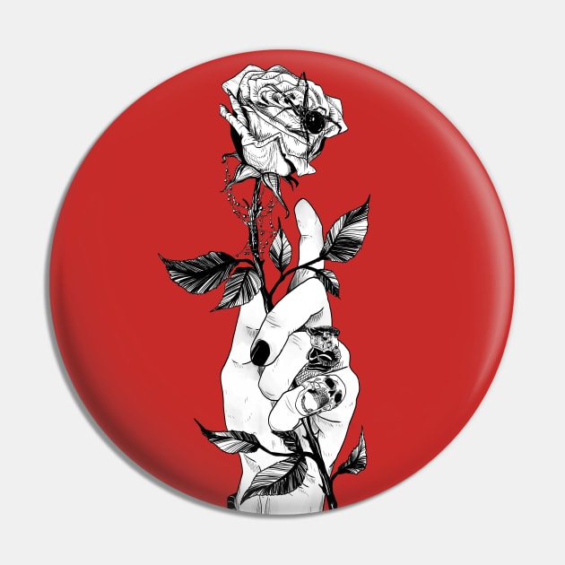 Rose for Corpse Pin by Liverditty