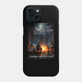 Camping-Family, Fire, and Fun: Camping Adventures Await! Phone Case