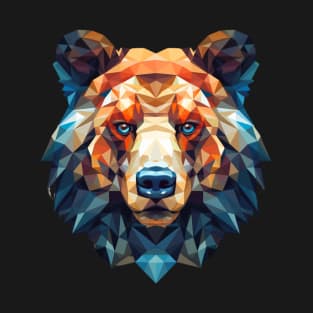 Geometric Bear - Retro T-Shirt