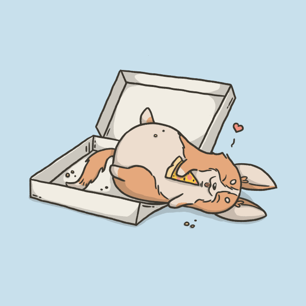 Pizza Coma Corgi by CorinnaSchlachter