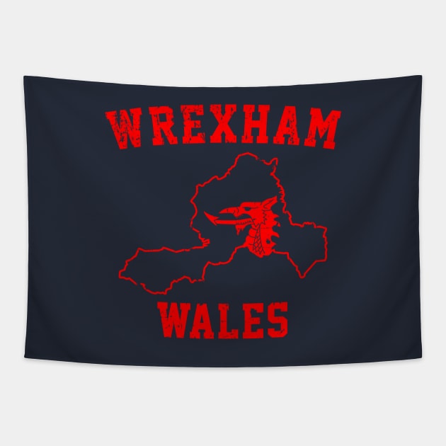 Wrexham Wales / Cymru Tapestry by Botak Solid Art