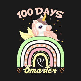 100 Days of School Colorful  Unicorn Lovers Gift For Kids Students And Teacher T-Shirt