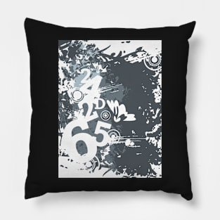 Abstract Alphanumeric Geometric Designs Pillow