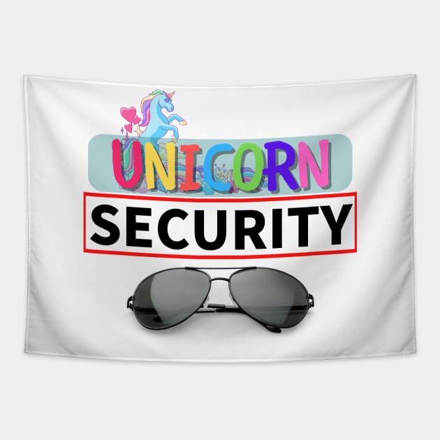 Cute Little Unicorn Security Tapestry by Blumammal