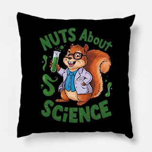 A Scientist Squirrel Nuts About Science Pillow