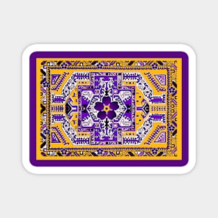 Forget me not flower with Armenian folk art Magnet