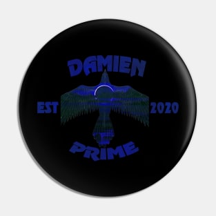 Damien Prime Blue Logo Pin