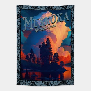 Vintage Muskoka Poster Tapestry