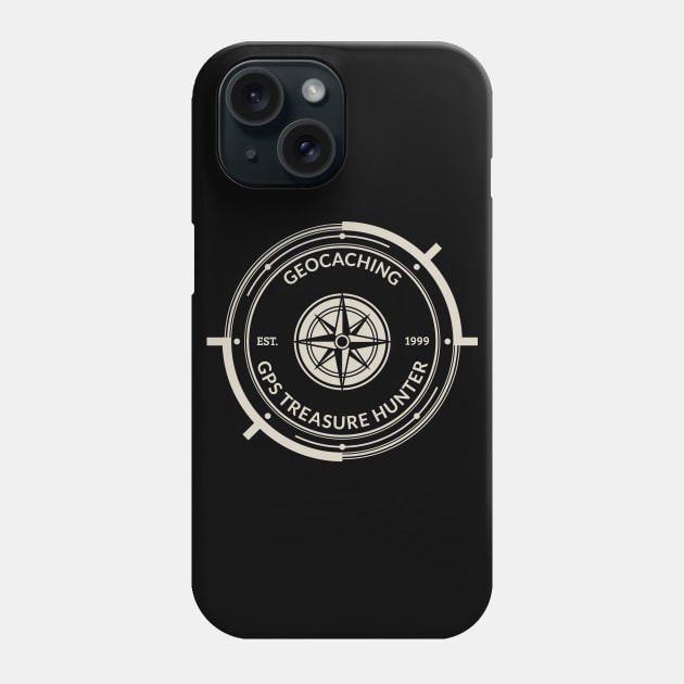 Geocaching GPS Treasure Hunter Compass Phone Case by BlueTodyArt