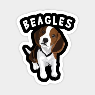 Pint-sized Paws Parade Beagle Whispers, Tee Triumph Extravaganza Magnet