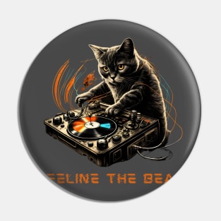 Cat DJ - Feline The Beat Pin