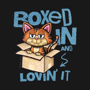 Cute Cartoon Cat Sitting In Box T-Shirt