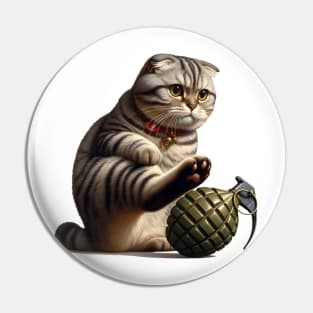 Cat and Grenade Pin