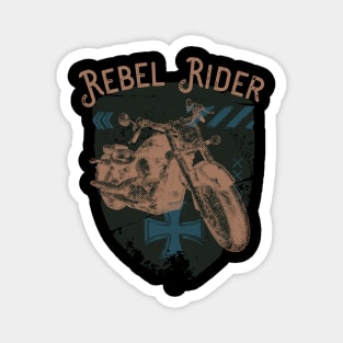 Rebel Rider Motorcycle Vintage Biker Magnet