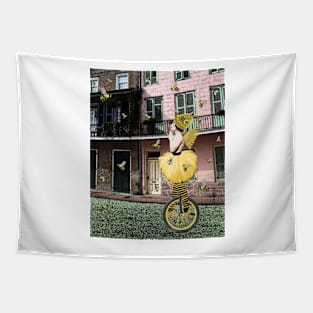 Bee the Unicycle Tapestry