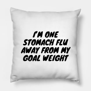 I’m one stomach flu away from my goal weight Pillow