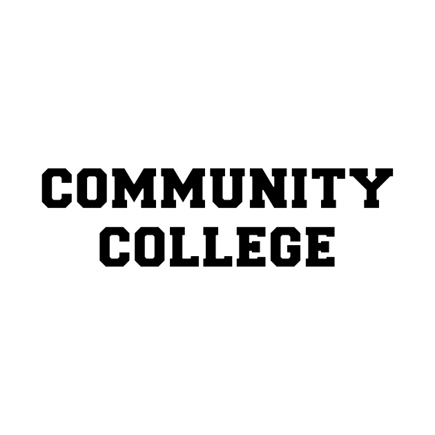 Community College (black) by A Mango Tees