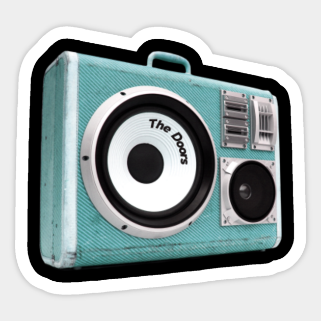 a radio 60s with sticker The Doors - The Doors - Sticker | TeePublic