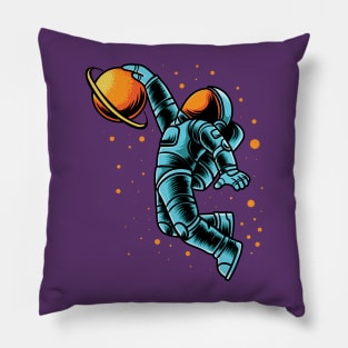 Astronaut Slamdunk In Space Pillow