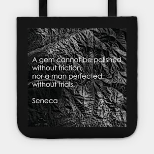 Seneca: Stoic quote on difficulties Tote