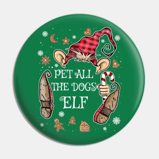 Cute Pet All the Dogs Elf Christmas Costume Pin