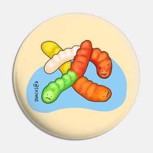 The Gummy Worm Triplets Pin