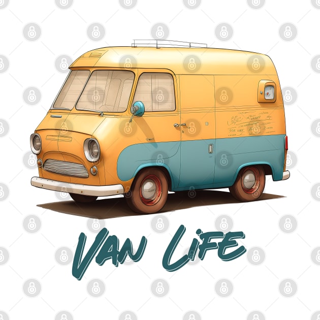 Van Life  / Faded Thrift Style Retro Design by DankFutura