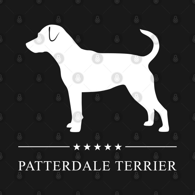 Patterdale Terrier White Silhouette by millersye