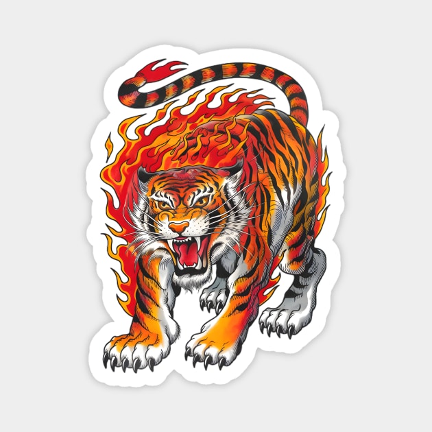 Tiger Tattoo Magnet by animegirlnft