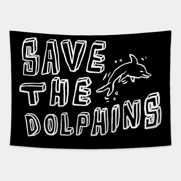 save the dolphins Tapestry by Pararel terror