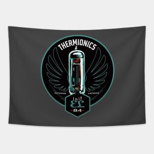 Winged EL84 vacuum tube emblem Tapestry