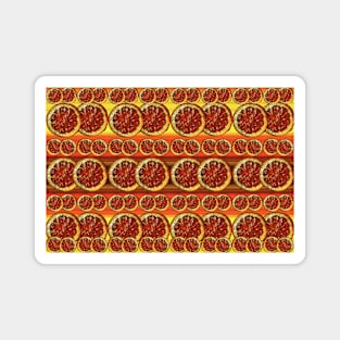 Pattern with Red Orange Slices Magnet