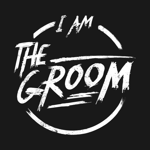 I am the groom I Funny Bacherlor Stag Do party design by emmjott