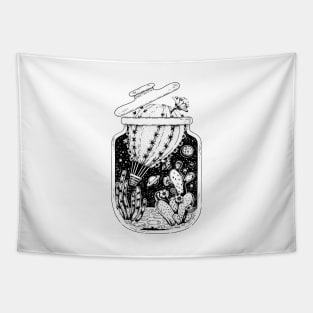 cactus air balloon jar Tapestry