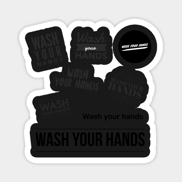 Wash your Hands Sticker Set Magnet by mivpiv