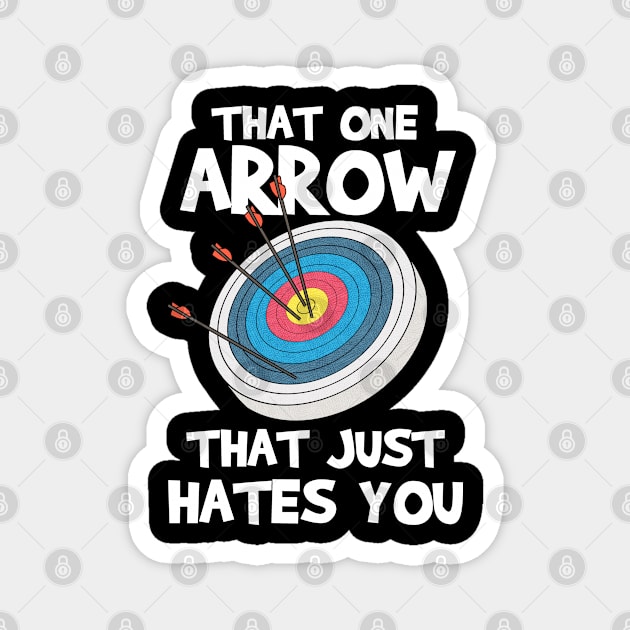 That One Arrow Archery Gift Print Archer Print Magnet by Linco