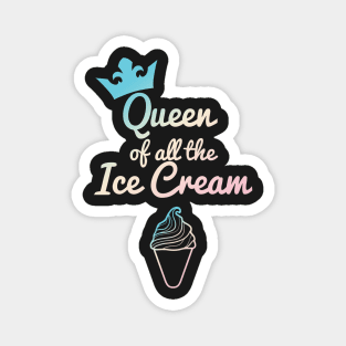 Queen of all the Ice Cream Pastel Magnet