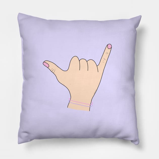 Shaka sign Pillow by Danielle