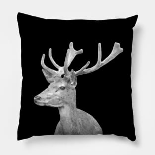 Black and White Deer Pillow