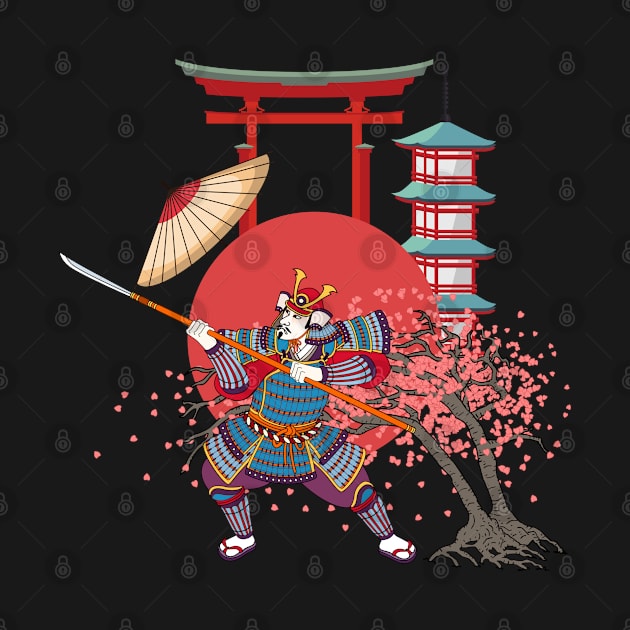 Traditional Japanese Samurai by Souls.Print