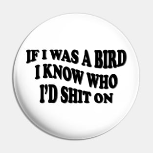 if i was a bird i know who i’d shit on Pin