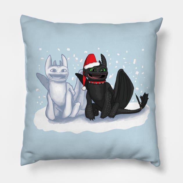 Do You Wanna Build a Toothless? Pillow by Squidnay