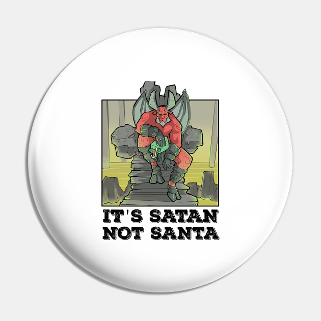 Satan Satanic Santa Claus Christmas Devil Gothic Occult Goth Pin by TellingTales