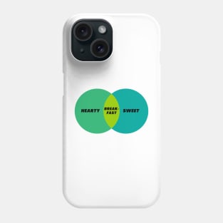 Breakfast: Hearty or sweet Venn Diagram Phone Case