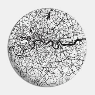 London Circle Black & White Pin